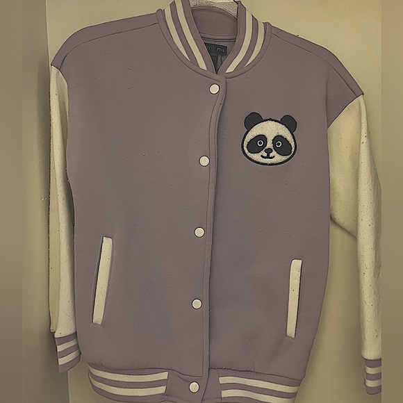 Girls Purple, varsity jacket. Size (14 L). - Picture 1 of 1